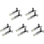 Pabiflo 2x H3 Süper Parlak LED Sis Farı Sürüş Lambası Ampul Kiti 6000K (Yurt Dışından) - Siyah - Standart