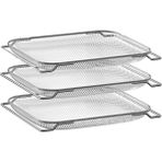 Pabiflo 3 Adet Paslanmaz Çelik Fırın Izgara Dizi Bölmeleri Hava Fritöz Sepeti Breville Akıllı Fırın Hava Fritöz Pro Net Sepetleri Mutfak Aracı (Yurt Dışından) - Silver