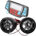 Pabiflo Motosiklet Mp3 Müzik Çalar Ses Eller Serbest Bluetooth Stereo Hoparlör Fm Radyo Su Geçirmez Ses Sistemi (Yurt Dışından) - Siyah