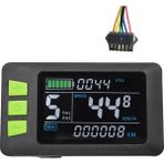 Pabiflo P3C LCD Ekran Gösterge Paneli Metre Renkli Ekran 24 V-60 V Elektrikli Bisiklet Ölçer Elektrikli Scooter Için (Sm Fiş 6pın) (Yurt Dışından) - Siyah