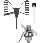Pabiflo Paslanmaz Çelik Blender Bıçağı Karıştırma Ataşmanı Çırpma Kelebek TM21 Için Yedek Aksesuarlar (Yurt Dışından) - Black