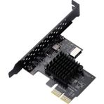 Pabiflo Pcı-E 2x - Usb3.1 A-Key Gen2 Ön Tip-E Genişletme Kartı (Yurt Dışından) - Siyah