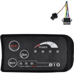 Pabiflo S810 E-Bisiklet LED Ekran Metre 36 V IP65 Uart Protokolü Sm 5 + 2 Pın Elektrikli Bisiklet Elektrikli Bisiklet Metre (Yurt Dışından) - Siyah