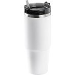Pablo Beyaz Paslanmaz Çelik Pipetli Termos Bardak 890ML - 890 ml