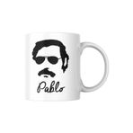 Pablo Escobar Silüet Baskılı Seramik Kupa Bardak, Beyaz