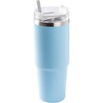 Pablo Mavi Paslanmaz Çelik Pipetli Termos Bardak 890ML - 890 ml