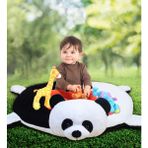 Pabtex Özgüner Oyuncak Ayıcı Oyuncak Bebek Oyun Halısı 120 cm Pandalı Oyun Matı - Siyah - Beyaz