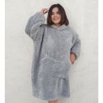 Pabtex Wellsoft Giyilebilir Battaniye, Tv Battaniyesi, Cozy Battaniye - 80 x 130 cm - Gri
