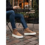 Pabucmarketi Pabucmarketi Bağcıklı Içi Kürklü Erkek Sneaker Bot Taba Süet (Krem Taban) - Renkli