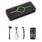 PACHHK 5V 3 Pin ARGB denetleyici soğutma fanı Hub PWM Fan Hub PWM ARGB Fan Hub ARGB bilgisayar PC Fan siyah