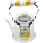 Paçi Desenli 600 ml Cam Demlik