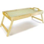 Paçi Premium Bambu Serisi 50X30 cm Açılı Ayaklı Dekoratif Kahvaltı Tepsisi - 1,9 lt - Sarı
