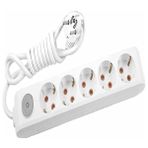 Pack Viko Multi-Let 5li Anahtar-Topraklı Kablolu Ç.k 1m Priz