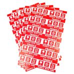 PACK4YA 240 × Kırılabilir Çıkartmalar, 50 x 90 mm Ambalaj Çıkartması Güçlü Yapışkanlı Uyarı Etiketleri Bu Sayfa Yukarıya Gönderim Paketi Etiketleri Dikkatlice Kullanın, Kırılabilir Eşyaları
