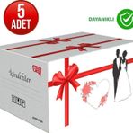 Packanya 58X38X30 - 5 Adet Çeyiz Kolisi - Çeyiz Kutusu - Gelin Damat Kolisi