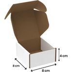 Packanya 8X8X4 - 100 Adet Beyaz Kilitli E Ticaret Karton Kargo Kutusu