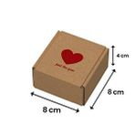 Packanya 8x8x4 - 25 Adet Kalpli Baskılı - Kilitli E Ticaret Karton Kargo Kutusu