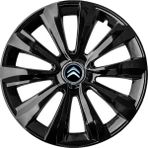 PackGar Citroen C4 16 Inç Jant Kapağı Amblemli Piano Black 4'lü Set 214