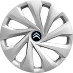 PackGar Citroen C4 Grand Picasso 15 Inç Uyumlu Jant Kapağı Amblemli Gri 4'lü Takım 130