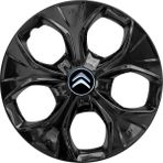 PackGar Citroen C5 15 Inç Jant Kapağı Amblemli Piano Black 4'lü Set 212