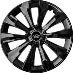 PackGar Hyundai 16 Inç Jant Kapağı Amblemli Piano Black 4'lü Takım 214