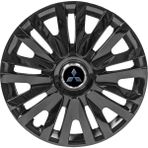 PackGar Mitsubishi L300 14 Inç Jant Kapağı Amblemli Piano Black 4'lü Set 208