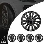 PackGar Opel Corsa C 15 Inç Jant Kapağı Amblemli Piano Black 4 Adet 1 Takım 206