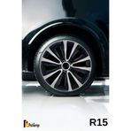 PackGar Peugeot 106 107 205 206 206+ 207 208 301 305 306 307 15 İnç Jant Kapağı (4 ADET) Siyah Gri C121
