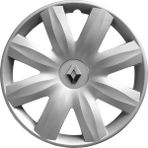 PackGar Renault R 19 14 Inç Jant Kapağı Amblemli Gri 4'lü Set 116