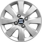 PackGar Seat 14 Inç Jant Kapağı Amblemli Gri 4'lü Takım 137