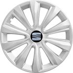 PackGar Seat Altea 16 Inç Jant Kapağı Amblemli Gri 4'lü Takım 143