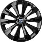 PackGar Seat Cordoba 16 Inç Uyumlu Jant Kapağı Amblemli Piano Black 4'lü Takım 214