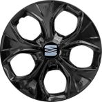 PackGar Seat Leon 15 Inç Uyumlu Jant Kapağı Amblemli Piano Black 4 Adet 1 Takım 212