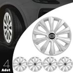 PackGar Toyota Verso 16 Inç Jant Kapağı Amblemli Gri 4'lü Takım 143