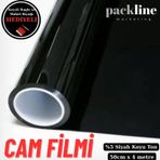 Packline Marketing %05 Koyu Ton Siyah Cam Filmi Ev - Araba - Balkon - Ofis 50cm X 4metre