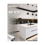 Packline Marketing Mat Beyaz Yapışkanlı Folyo Mutfak Dolap Ve Mobilya Kaplama Folyosu 100cm x 3mt