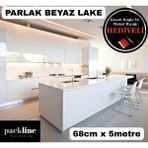 Packline Marketing Mutfak Tezgah Dolap Mobilya ve Beyaz Kaplama Folyosu Parlak Beyaz 68CMX5M - 68 x 500 cm