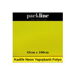 Packline PACKLİNE Neon Sarı Cricut ve Silhoutte Uygun Floklu Kadife Kendinden Yapışkanlı Folyo 45cmX1metre