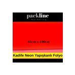 Packline PACKLİNE Neon Turuncu Cricut ve Silhoutte Uygun Floklu Kadife Kendinden Yapışkanlı Folyo 45cmX1metre