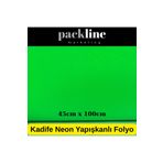 Packline PACKLİNE Neon Yeşil Cricut ve Silhoutte Uygun Floklu Kadife Kendinden Yapışkanlı Folyo 45cmX1metre