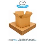 PackMai 20x20x20 cm 10 ADET Kraft Karton Koli Kutu Tek Oluklu 4 mm E-Ticaret Kargo Kutusu