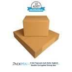 PackMai 40x30x30 1. Kalite Çift Oluklu Koli - 10 Adet, (EV-ÇEYİZ-NAKLİYE-TAŞIMA KOLİSİ) Kraft Renk