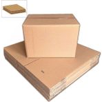 Packmai 40X30X30CM 10ADET Çift Oluklu 6mm Kalın Boş Karton Koli (Ev Taşıma-Çeyiz-Depolama-Nakliye)