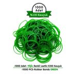 PackMai Ambalaj-paket Lastiği Yeşil Renk (1000 ADET) %100 Kauçuk | 200 gr (OKUL-KIRTASİYE-AMBALAJ-PAKETLEME)