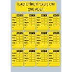 packmira etiket&ambalaj Eczane Ilaç Tarif Etiketi Sticker (5x3,3 Cm) 290 Adet