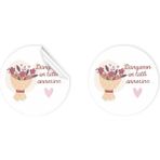 packmira etiket&ambalaj Kuşe Sticker Paketleme & Kargo Etiketi (4X4CM) 48 Adet - Dünyanın En Tatlı Annesine -