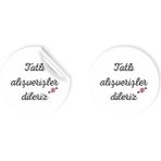 packmira etiket&ambalaj Sticker - Tatlı Alışverişler Dileriz - 60 Adet - 3cm