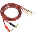 Packool Profesyonel hoparlör kablosu 12 AWG muz fişli yüksek performanslı ses amplifikatörü teli, ev sinema sistemi için, stereo alıcı için altın kaplama konektörler, 10 fit uzunluk