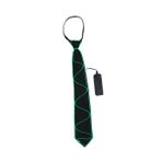 PACKOVE 1 Bilgisayar kızdırma kravat kostümler sahne donanımı neon kıyafet Cadılar Bayramı kostümü led aydınlatma halloween costume Işıklı kravat LED kravat bağlamak polyester Dark Green