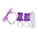 PACKOVE 1 Takım yay bandı kızlar için kafa bandı kız dantel eldiven eldivenler küpe fantezi kostüm aksesuarı kadın cosplay makyaj yapmak Giyim makyaj seti elbise Özlemek balık ağı